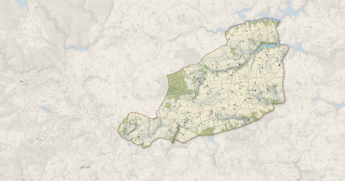 Portrait cartographique de Maxent : relief, eau, forêts, bâti et voies, calculés à partir des données de l'IGN