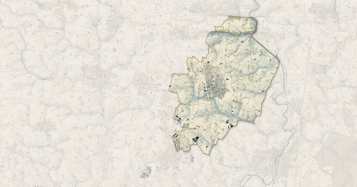 Portrait cartographique de Melesse : relief, eau, forêts, bâti et voies, calculés à partir des données de l'IGN