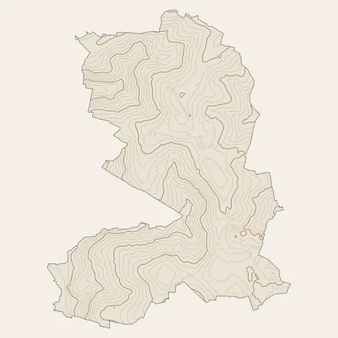 La Mézière : courbes de niveau