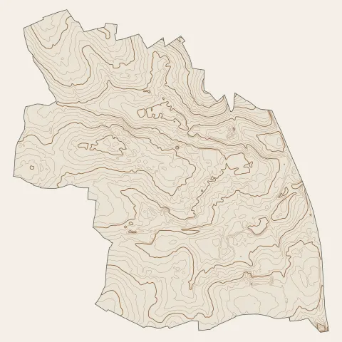 Montgermont : courbes de niveau