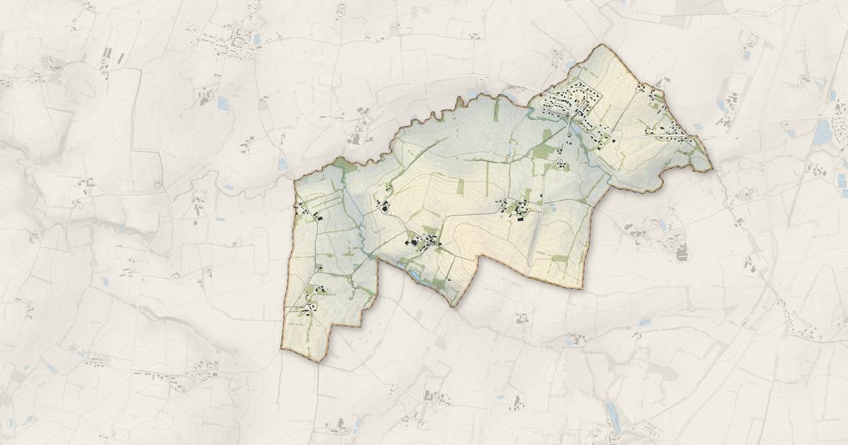 Portrait cartographique de Moussé : relief, eau, forêts, bâti et voies, calculés à partir des données de l'IGN