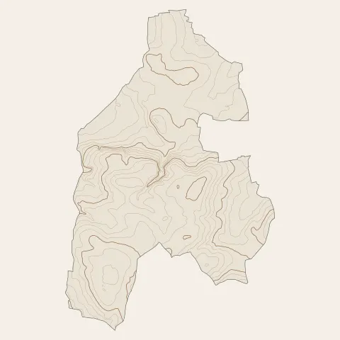 Orgères : courbes de niveau