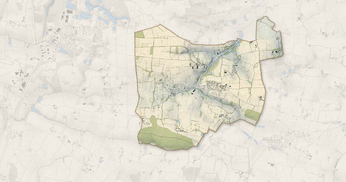 Portrait cartographique de Le Petit-Fougeray : relief, eau, forêts, bâti et voies, calculés à partir des données de l'IGN