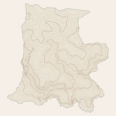 Pleugueneuc : courbes de niveau