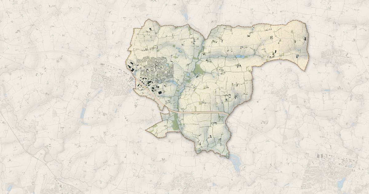 Portrait cartographique de Pleumeleuc : relief, eau, forêts, bâti et voies, calculés à partir des données de l'IGN