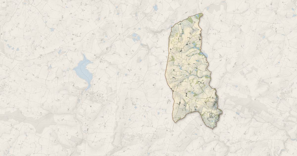 Portrait cartographique de Princé : relief, eau, forêts, bâti et voies, calculés à partir des données de l'IGN
