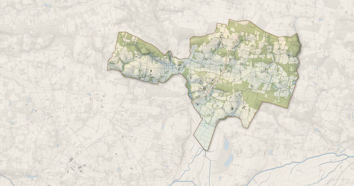 Portrait cartographique de Renac : relief, eau, forêts, bâti et voies, calculés à partir des données de l'IGN