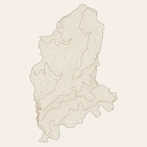 Romagné : courbes de niveau