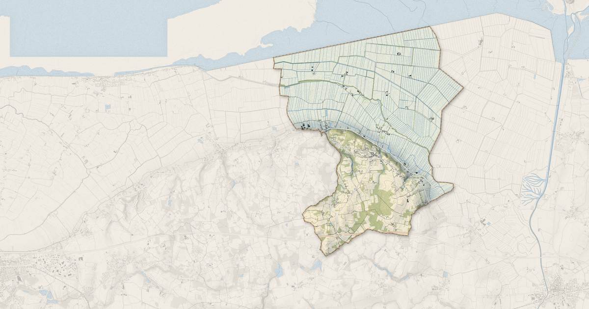 Portrait cartographique de Roz-sur-Couesnon : relief, eau, forêts, bâti et voies, calculés à partir des données de l'IGN