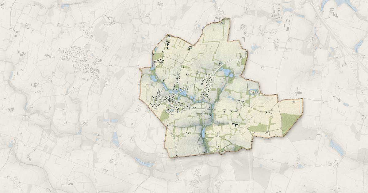 Portrait cartographique de Saint-Gondran : relief, eau, forêts, bâti et voies, calculés à partir des données de l'IGN
