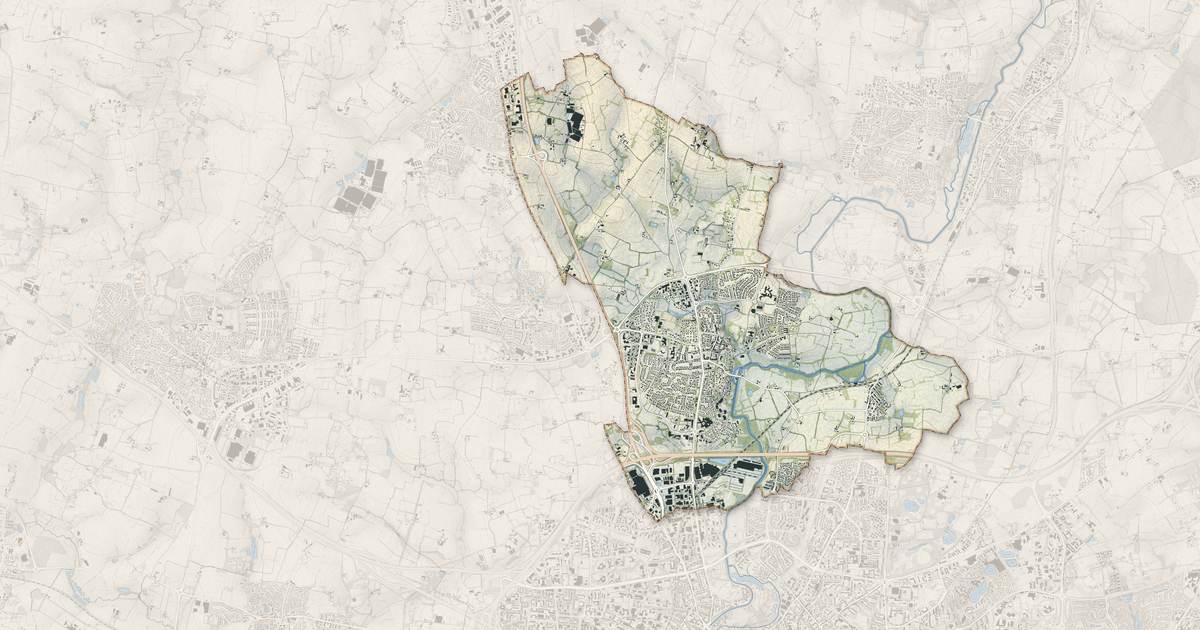 Portrait cartographique de Saint-Grégoire : relief, eau, forêts, bâti et voies, calculés à partir des données de l'IGN