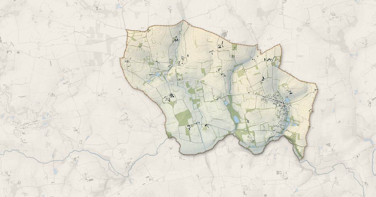 Portrait cartographique de Saint-Maugan : relief, eau, forêts, bâti et voies, calculés à partir des données de l'IGN