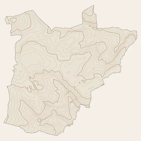 Saint-Méen-le-Grand : courbes de niveau