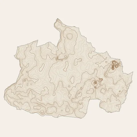 Mesnil-Roc'h : courbes de niveau