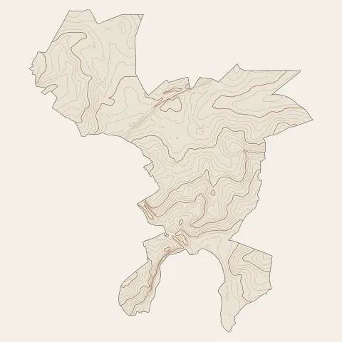 Thorigné-Fouillard : courbes de niveau