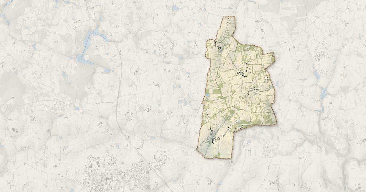 Portrait cartographique de Trémeheuc : relief, eau, forêts, bâti et voies, calculés à partir des données de l'IGN