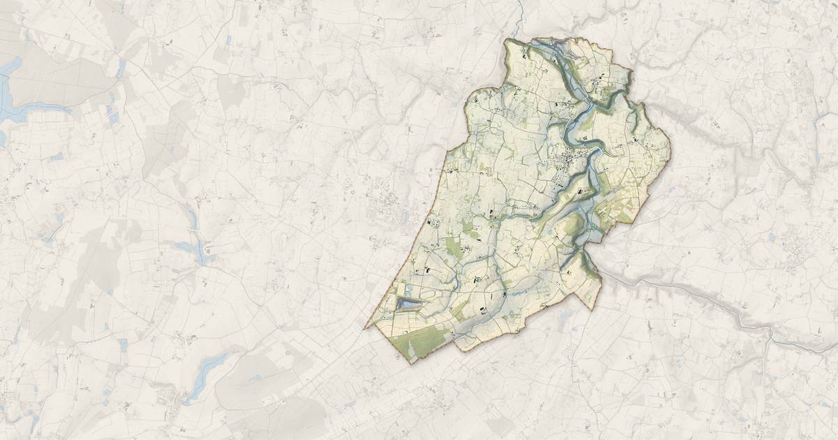 Portrait cartographique de Vieux-Vy-sur-Couesnon : relief, eau, forêts, bâti et voies, calculés à partir des données de l'IGN