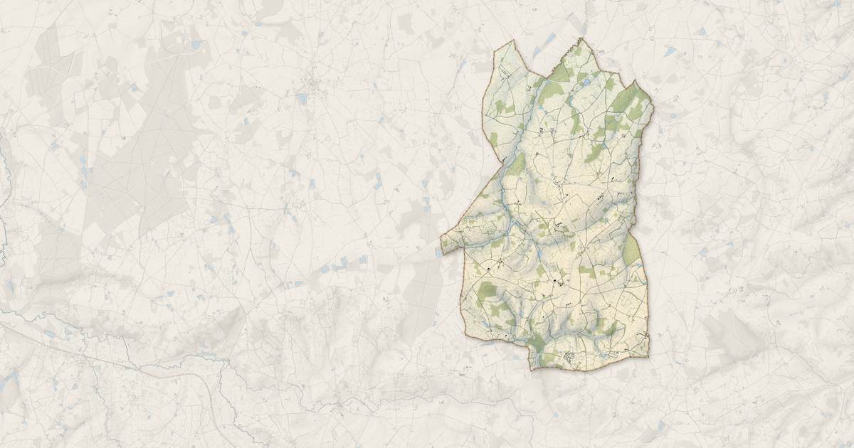 Portrait cartographique de La Berthenoux : relief, eau, forêts, bâti et voies, calculés à partir des données de l'IGN