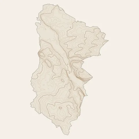 Buzançais : courbes de niveau