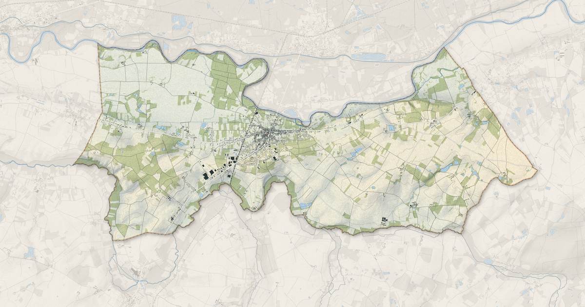 Portrait cartographique de Chabris : relief, eau, forêts, bâti et voies, calculés à partir des données de l'IGN