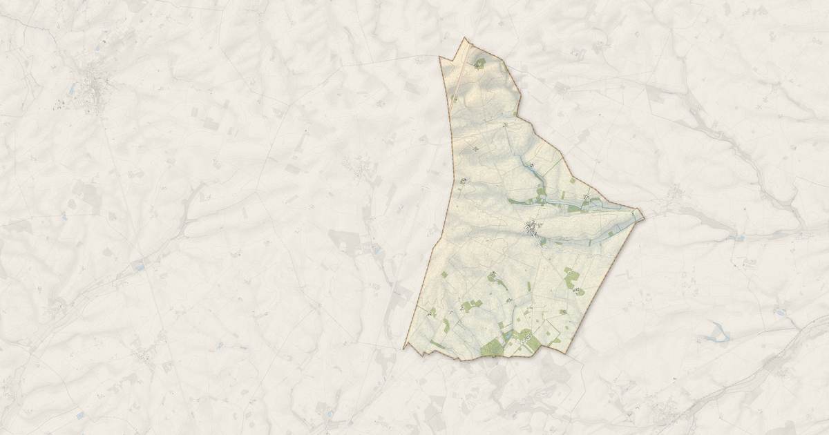 Portrait cartographique de La Champenoise : relief, eau, forêts, bâti et voies, calculés à partir des données de l'IGN