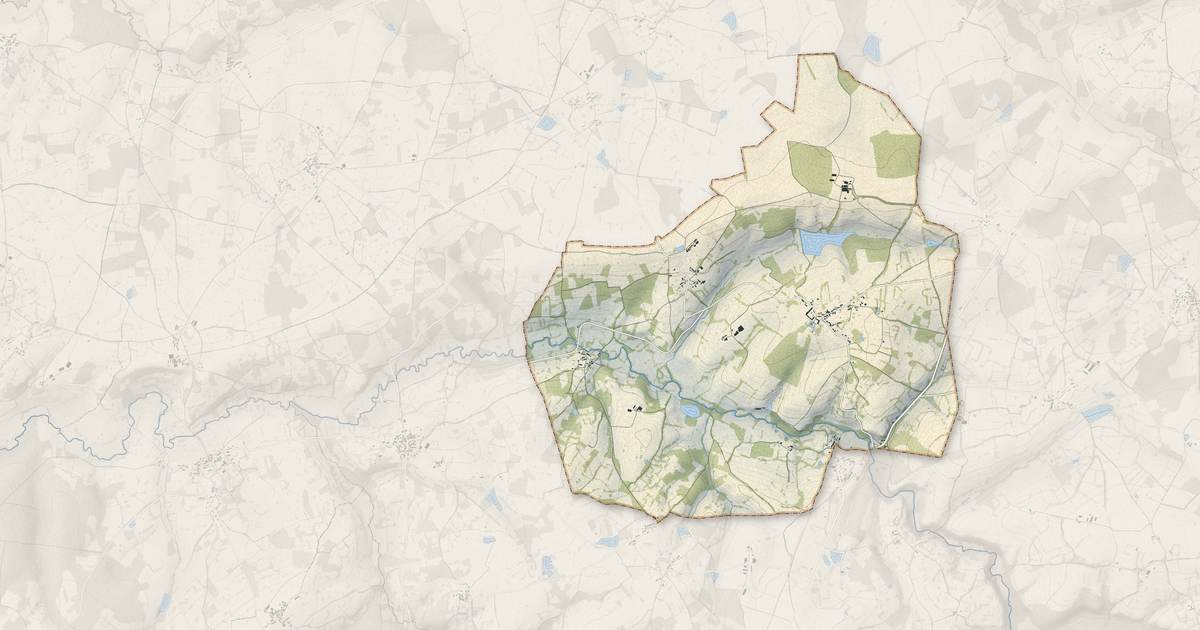 Portrait cartographique de Chazelet : relief, eau, forêts, bâti et voies, calculés à partir des données de l'IGN