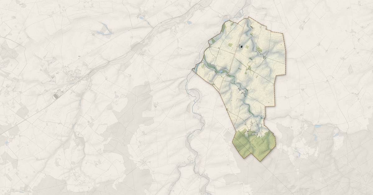 Portrait cartographique de Condé : relief, eau, forêts, bâti et voies, calculés à partir des données de l'IGN