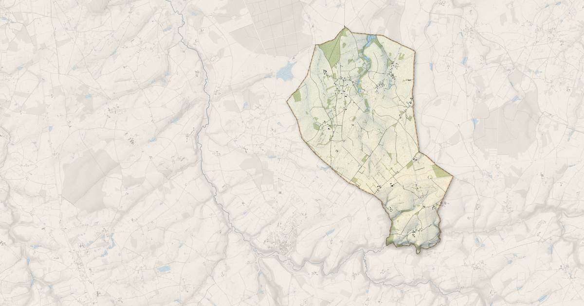 Portrait cartographique de Feusines : relief, eau, forêts, bâti et voies, calculés à partir des données de l'IGN