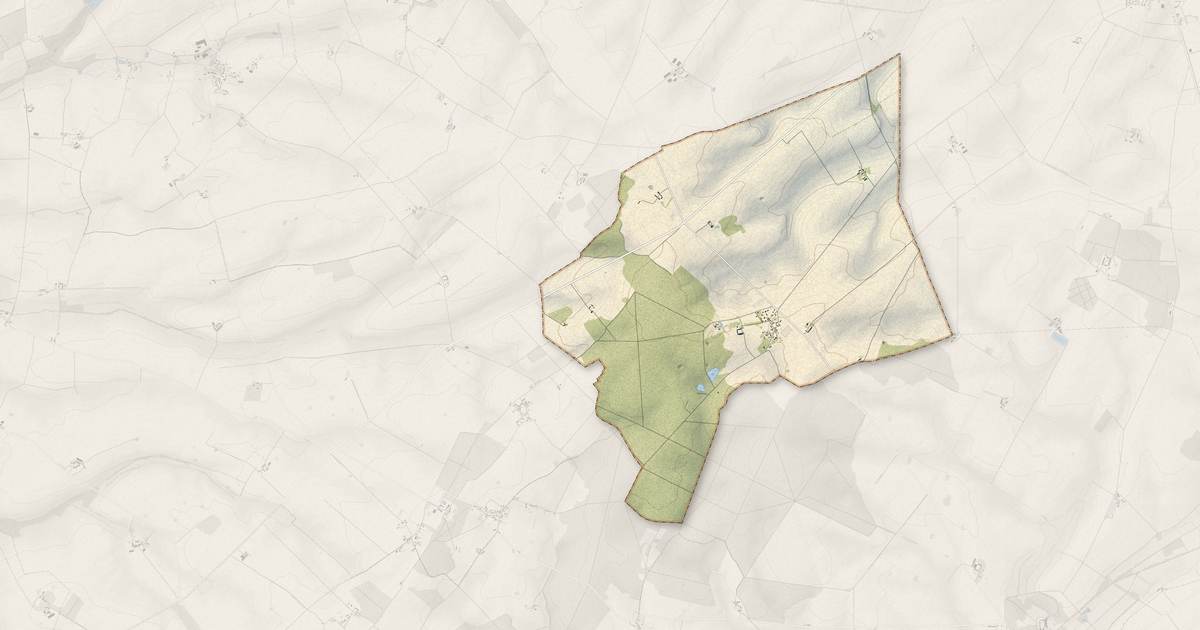Portrait cartographique de Francillon : relief, eau, forêts, bâti et voies, calculés à partir des données de l'IGN