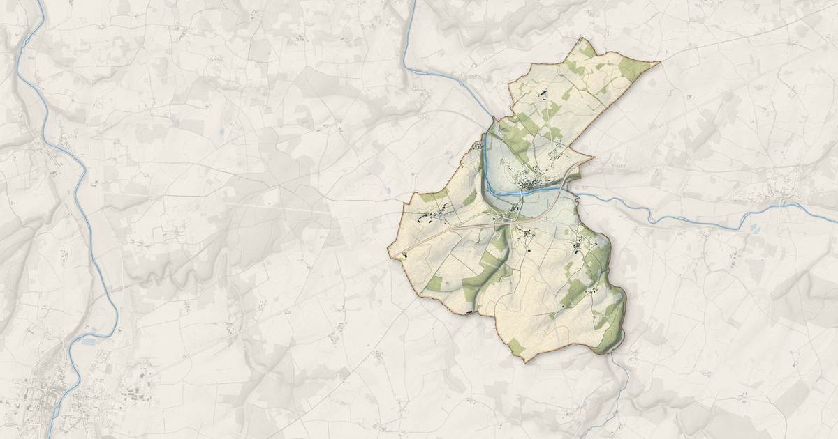 Portrait cartographique de Ingrandes : relief, eau, forêts, bâti et voies, calculés à partir des données de l'IGN