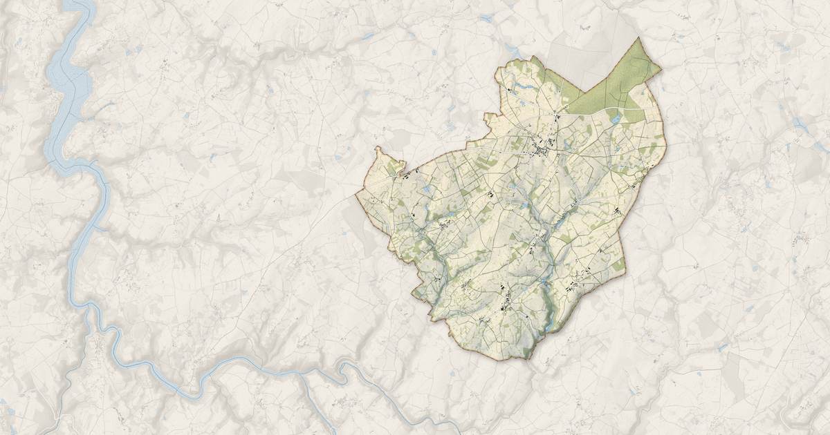 Portrait cartographique de Lourdoueix-Saint-Michel : relief, eau, forêts, bâti et voies, calculés à partir des données de l'IGN