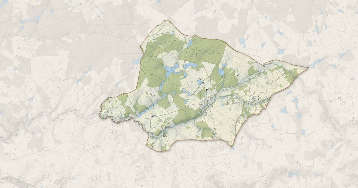 Portrait cartographique de Luzeret : relief, eau, forêts, bâti et voies, calculés à partir des données de l'IGN