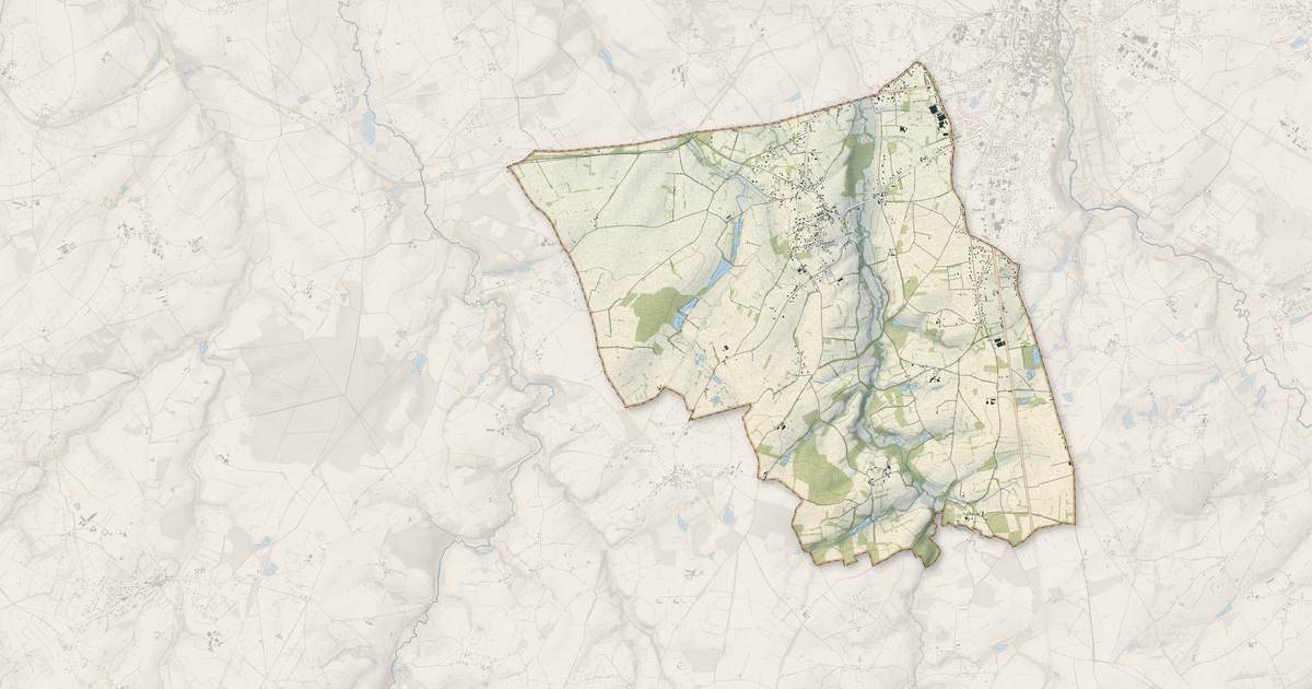 Portrait cartographique de Le Magny : relief, eau, forêts, bâti et voies, calculés à partir des données de l'IGN