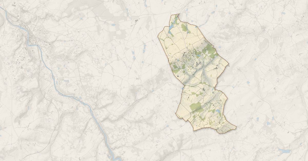 Portrait cartographique de Malicornay : relief, eau, forêts, bâti et voies, calculés à partir des données de l'IGN