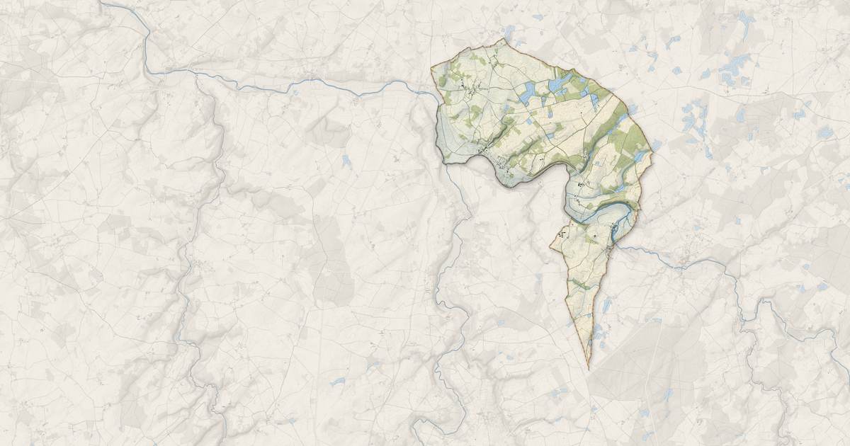 Portrait cartographique de Mauvières : relief, eau, forêts, bâti et voies, calculés à partir des données de l'IGN
