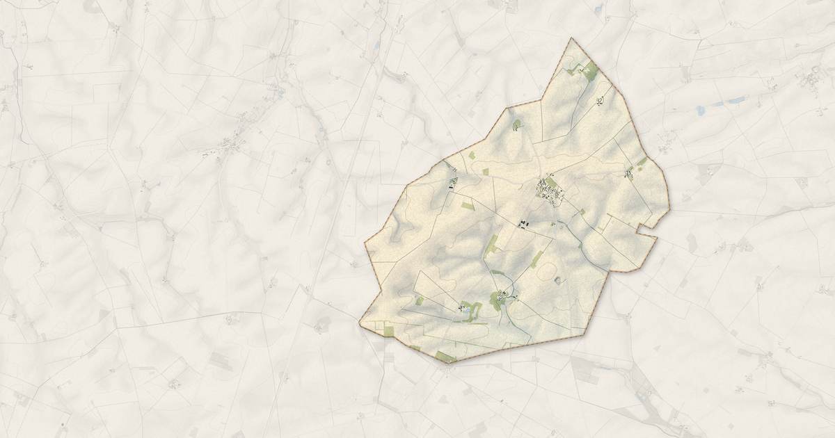 Portrait cartographique de Ménétréols-sous-Vatan : relief, eau, forêts, bâti et voies, calculés à partir des données de l'IGN
