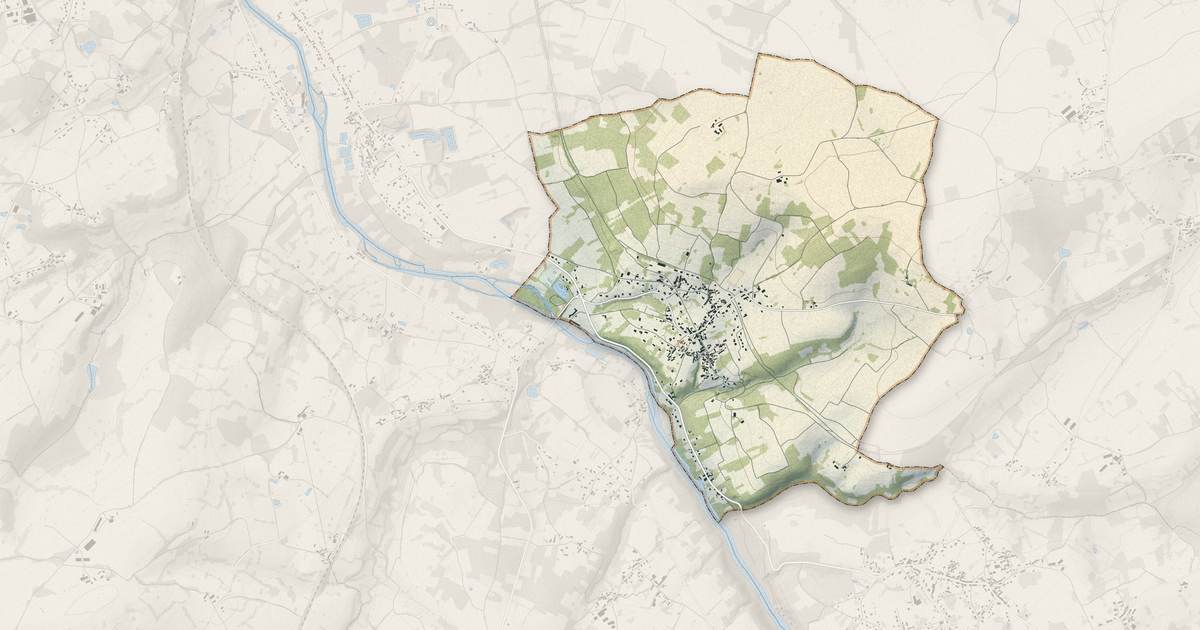 Portrait cartographique de Le Menoux : relief, eau, forêts, bâti et voies, calculés à partir des données de l'IGN