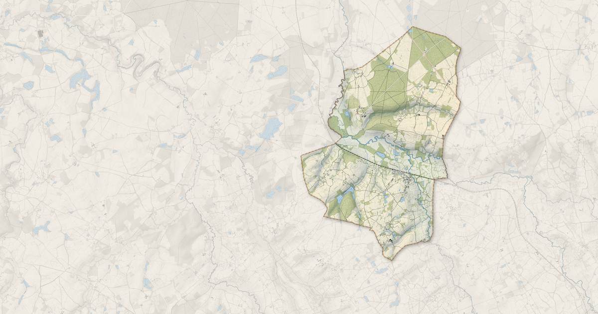 Portrait cartographique de Mers-sur-Indre : relief, eau, forêts, bâti et voies, calculés à partir des données de l'IGN