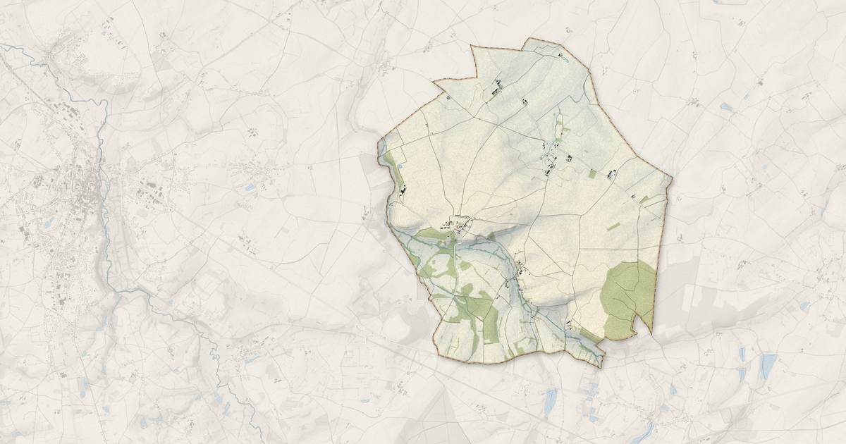 Portrait cartographique de Montlevicq : relief, eau, forêts, bâti et voies, calculés à partir des données de l'IGN