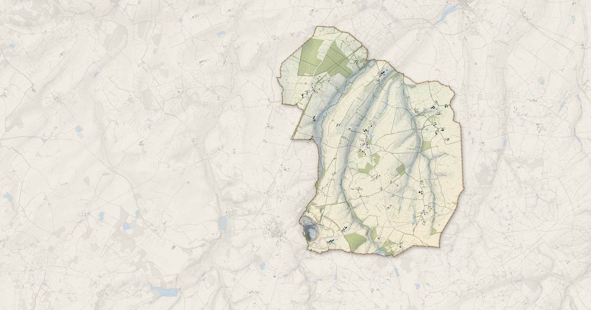 Portrait cartographique de Mouhers : relief, eau, forêts, bâti et voies, calculés à partir des données de l'IGN