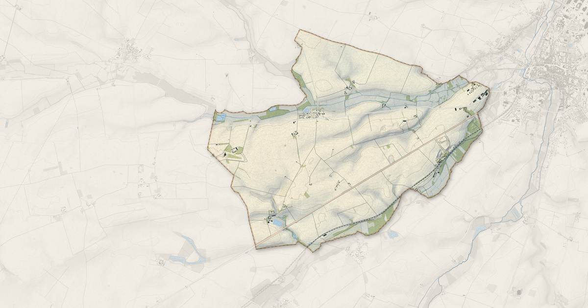 Portrait cartographique de Saint-Aoustrille : relief, eau, forêts, bâti et voies, calculés à partir des données de l'IGN