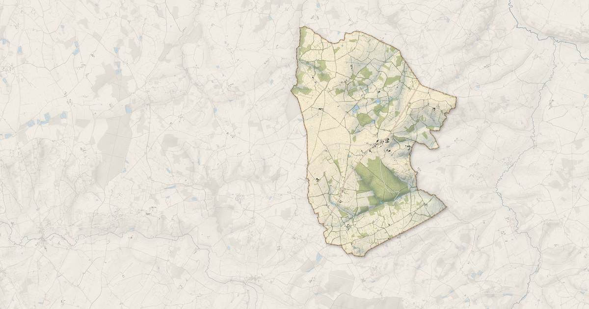 Portrait cartographique de Saint-Christophe-en-Boucherie : relief, eau, forêts, bâti et voies, calculés à partir des données de l'IGN