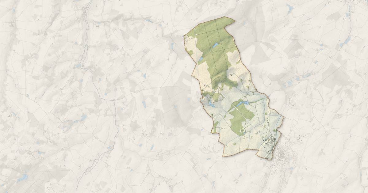 Portrait cartographique de Saint-Florentin : relief, eau, forêts, bâti et voies, calculés à partir des données de l'IGN