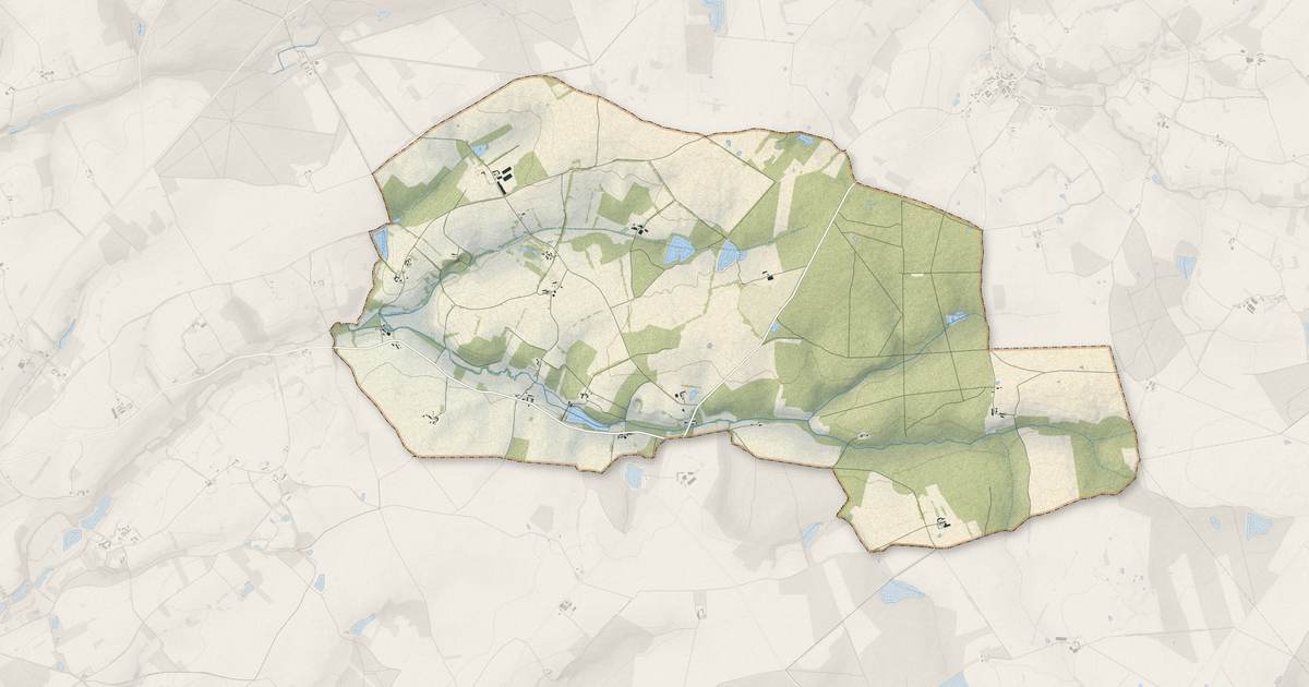 Portrait cartographique de Saint-Médard : relief, eau, forêts, bâti et voies, calculés à partir des données de l'IGN
