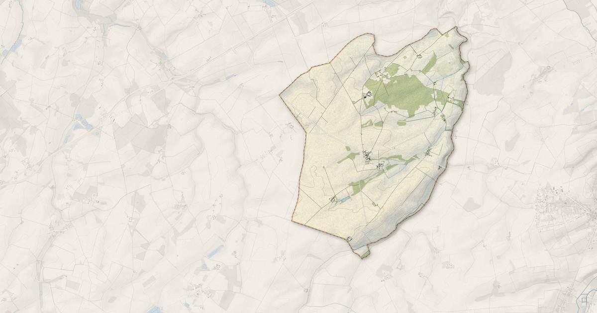 Portrait cartographique de Saint-Pierre-de-Jards : relief, eau, forêts, bâti et voies, calculés à partir des données de l'IGN