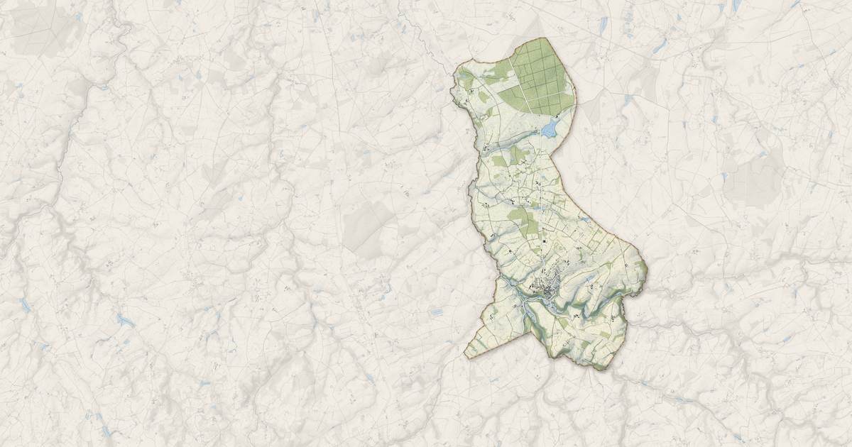Portrait cartographique de Sainte-Sévère-sur-Indre : relief, eau, forêts, bâti et voies, calculés à partir des données de l'IGN