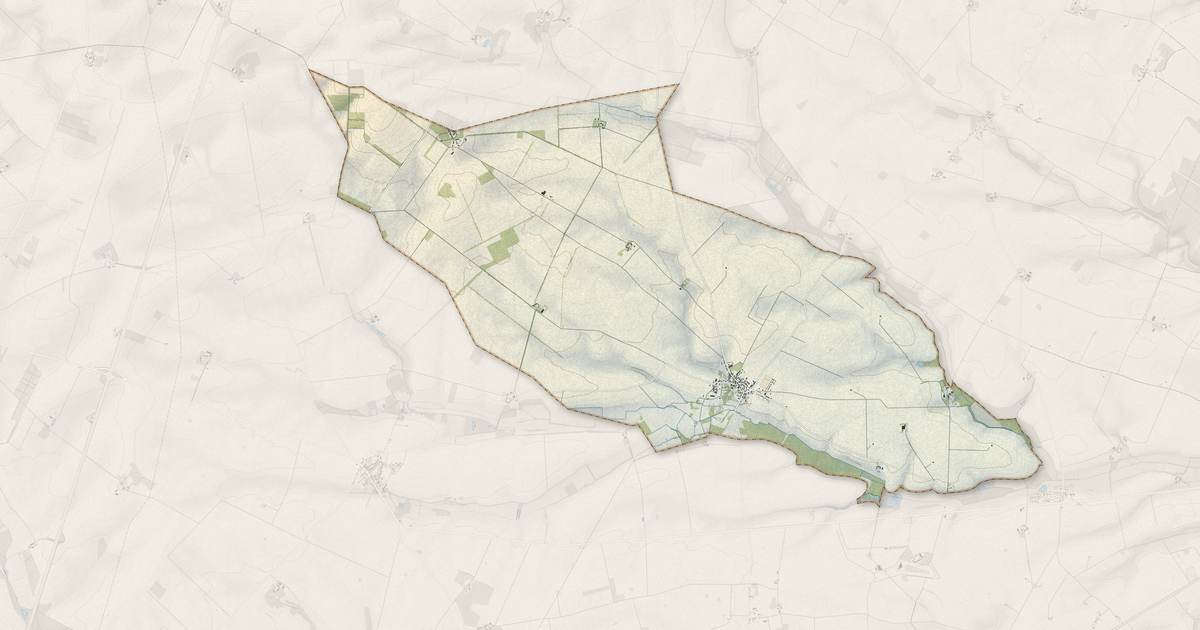 Portrait cartographique de Saint-Valentin : relief, eau, forêts, bâti et voies, calculés à partir des données de l'IGN