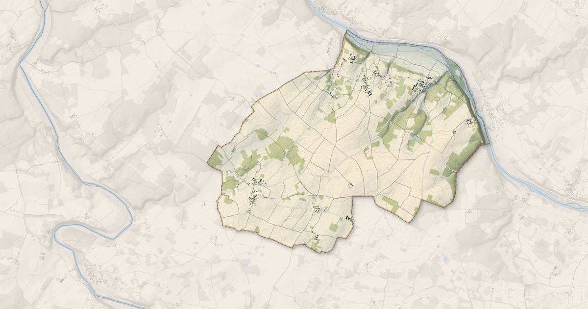 Portrait cartographique de Sauzelles : relief, eau, forêts, bâti et voies, calculés à partir des données de l'IGN