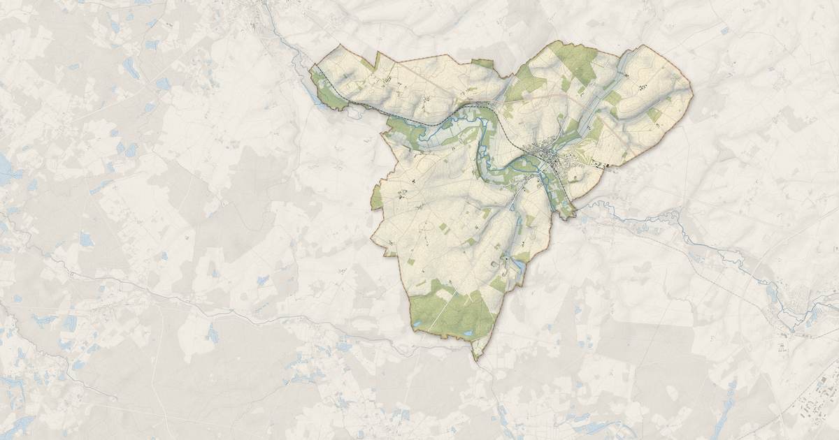 Portrait cartographique de Villedieu-sur-Indre : relief, eau, forêts, bâti et voies, calculés à partir des données de l'IGN
