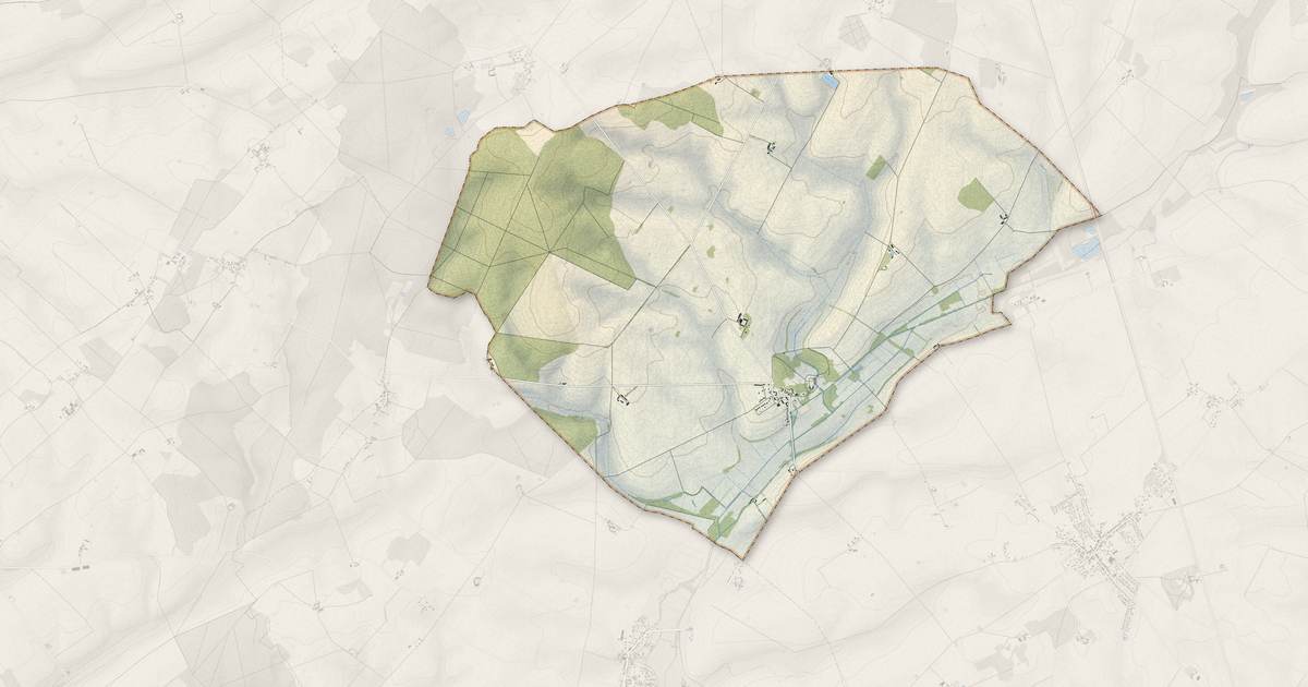 Portrait cartographique de Villegongis : relief, eau, forêts, bâti et voies, calculés à partir des données de l'IGN